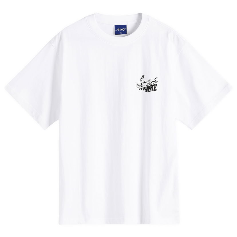 T-shirt Awake NY Awake NY Hammer Graphic Tee, Size L Hvid | AWK-SP25-TS003-WHT