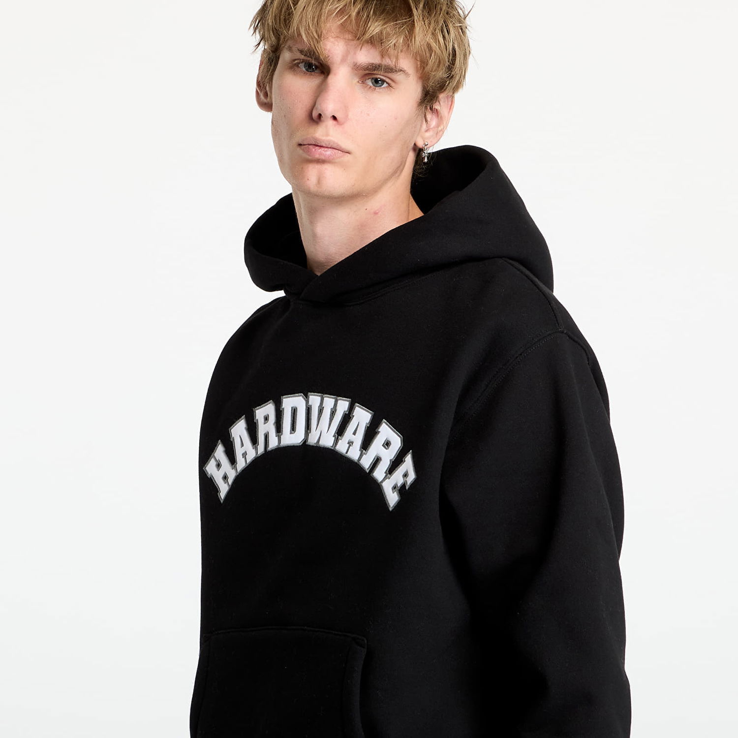 Sweatshirt Pleasures Hardware Hoodie Black Sort | P24F008 BLACK, 1