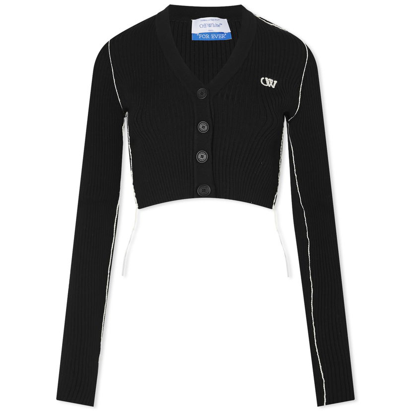 Sweater Off-White Outline Crop Cardigan Sort | OWHB029C99KNI0011017