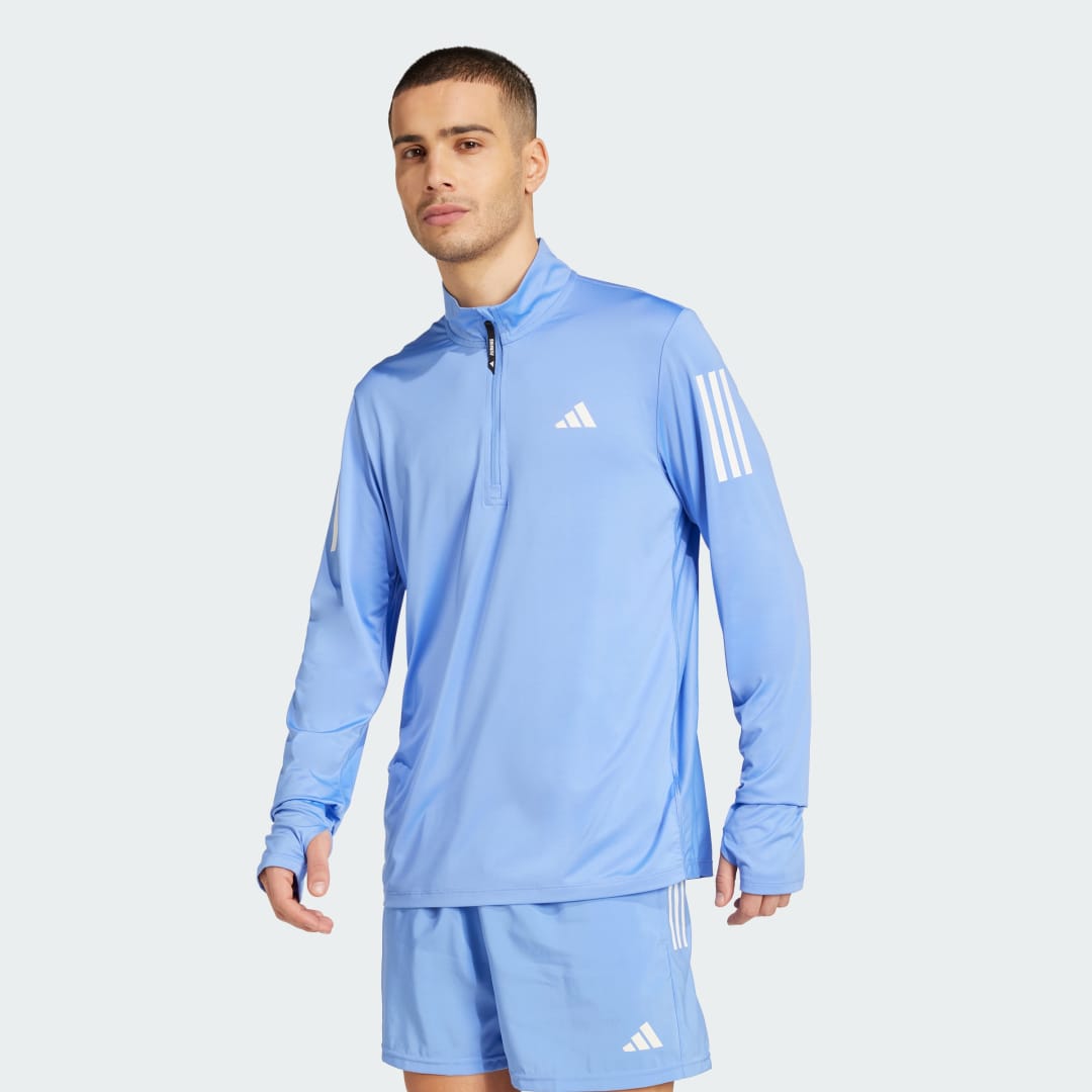 T-shirt adidas Performance Own The Run Half-Zip Running Top Blå | JW9685, 0