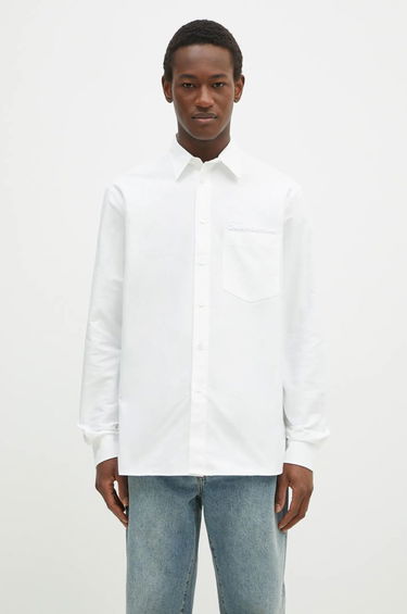 Skjorte JW Anderson JW Anderson Classic Fit Logo Pocket Shirt, Relaxed, Classic Collar Hvid | SH0328.PG1140.001, 0