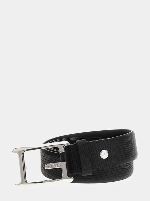 Bælter GUESS G Genuine Leather Slim Belt Sort | BM7796P4130, 0