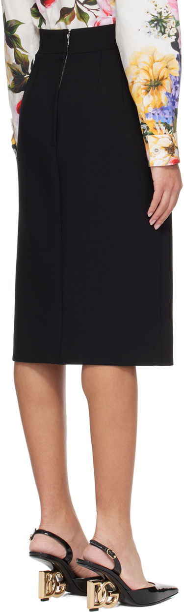 Nederdel Dolce & Gabbana Dolce&Gabbana Slit Midi Skirt Sort | F4CU7T FUBF1, 2