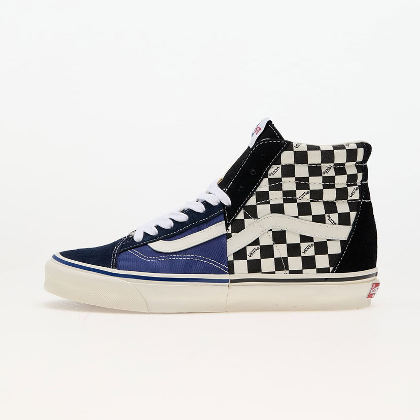Skateboarding Vans Clash The Wall LX Suede/Canvas Black Checkerboard Mørkeblå | VN000CNKBKC1