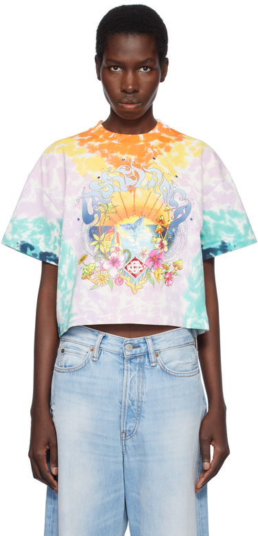 Crop top Casablanca Casablanca Surf Trip Tie-Dye Cropped T-Shirt Flerfarvet | WS25-JTS-037-01, 0