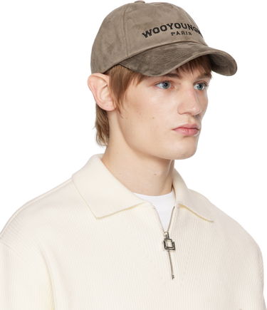 Kasket WOOYOUNGMI Faux Suede Ball Cap Grå | W243AC52, 1
