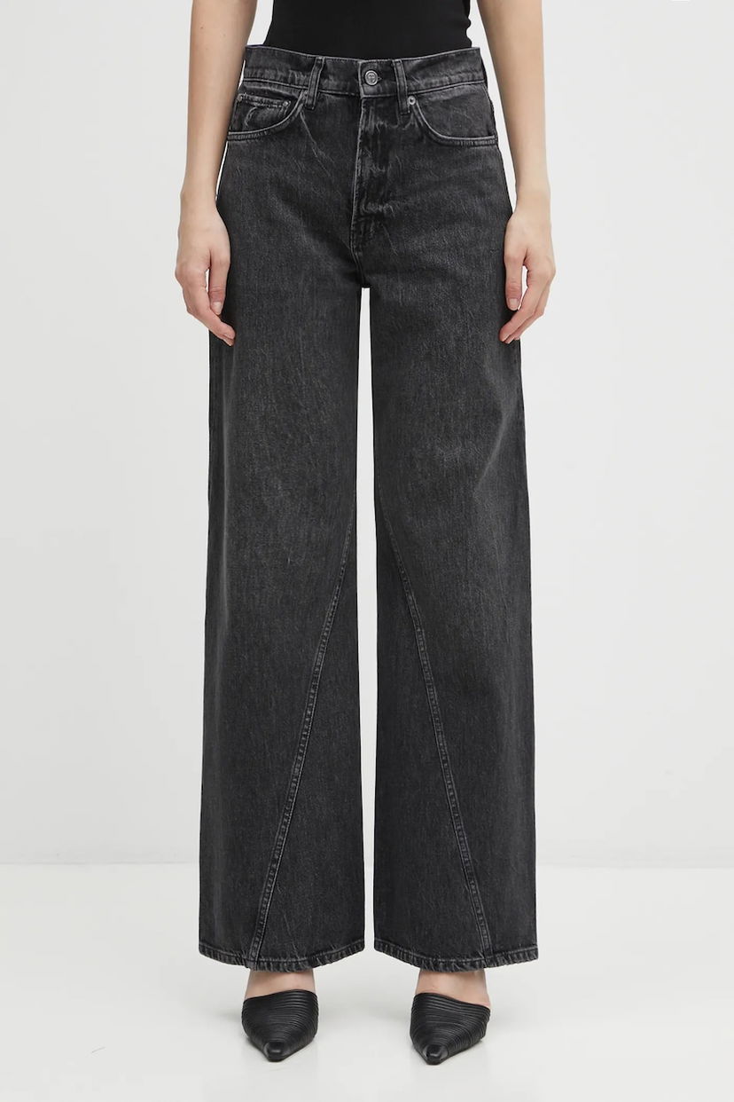 Jeans Anine Bing brie High Waist Wide Leg Jeans Sort | A.06.11246