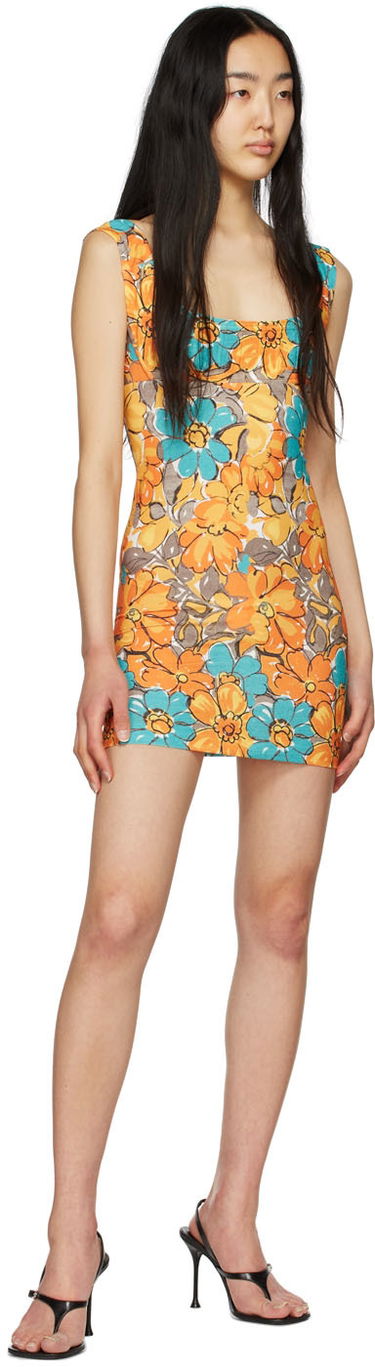 Kjole Miaou Miaou Vivi Floral Mini Dress Flerfarvet | 5022-CL-PFO-SCR, 3