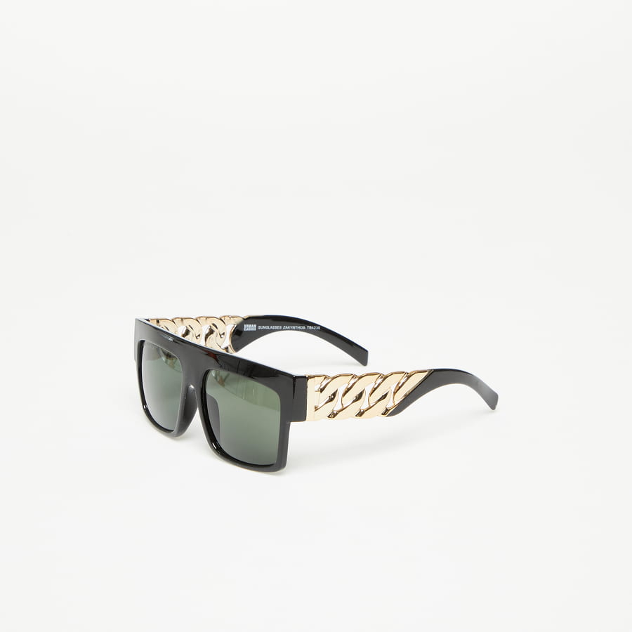 Solbriller Urban Classics Sunglasses Zakynthos With Chain Sort | TB4236 Black/ Gold, 1