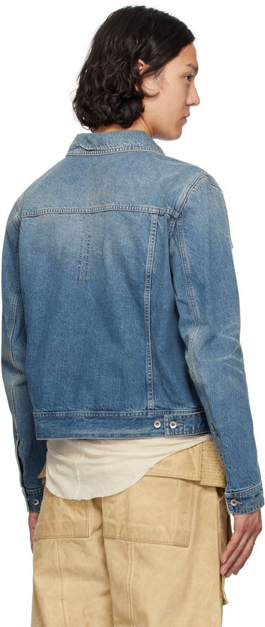 Jakke Rick Owens Rick Owens DRKSHDW Hollywood Trucker Denim Jacket Blå | DU01E3751 DWB, 2
