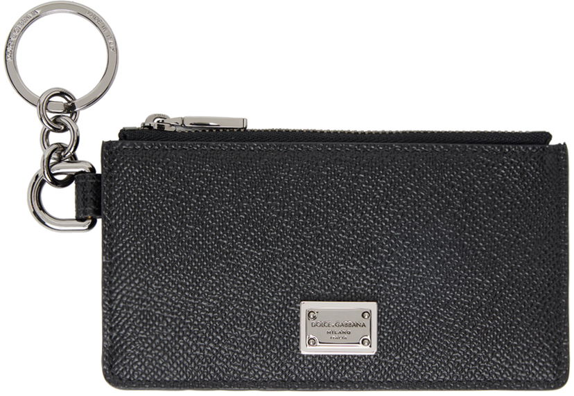 Tegnebog Dolce & Gabbana Black Logo Plaque Card Holder Sort | BP2524AG219