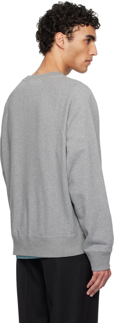 Sweater MAISON KITSUNÉ Maison Kitsuné Oversize Raglan Sweatshirt with Embroidery Grå | OM00309KM0001, 2