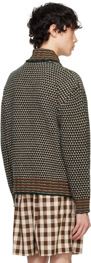 Sweater Bode Bode Schenectady Zip-Up Knit Sweater Grøn | MRF24KT018, 2