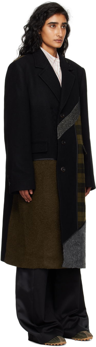 Frakker Andersson Bell Andersson Bell Patchwork Wool Coat Sort | awa709m, 1