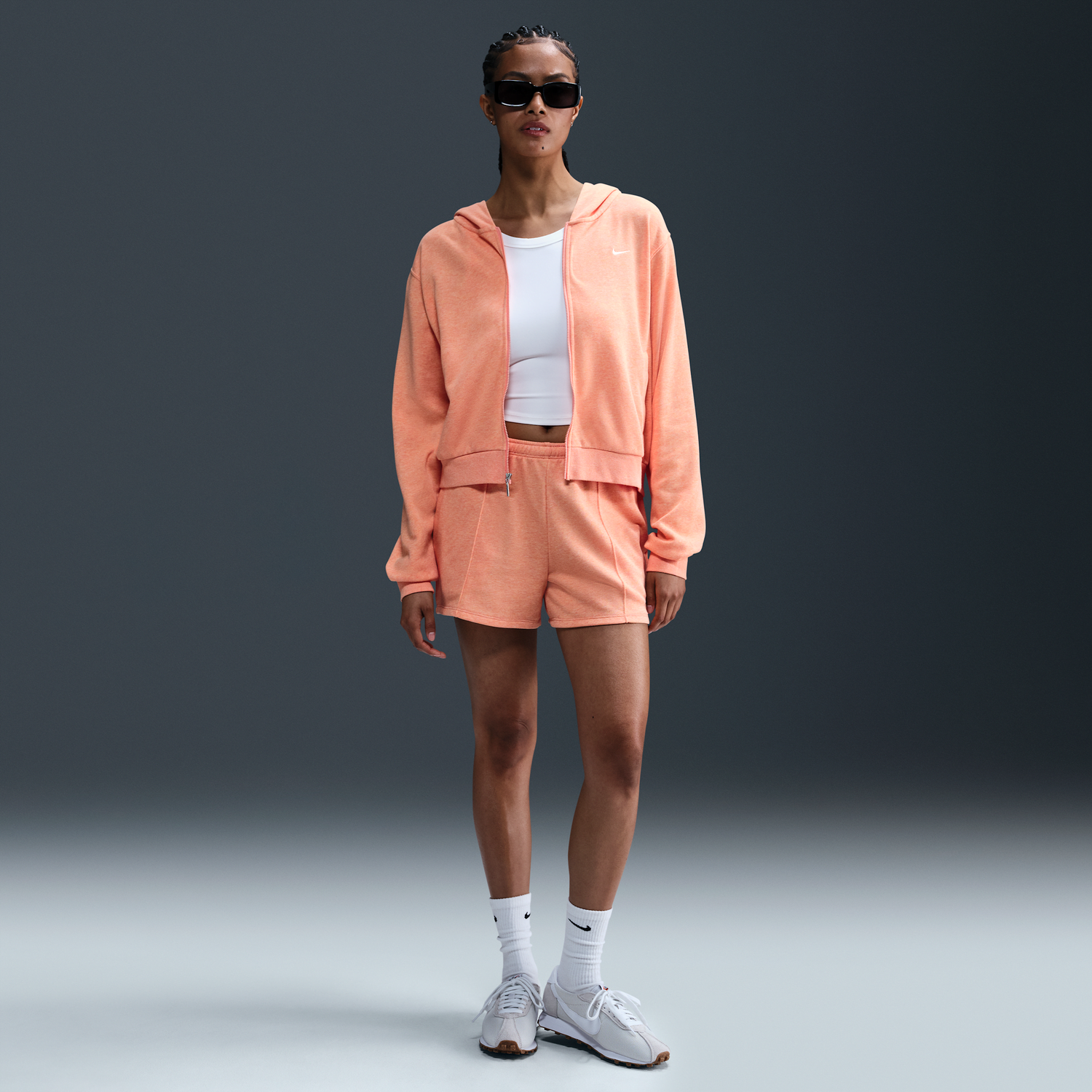 Sweatshirt Nike Nike Sportswear Chill Terry Full-Zip Hoodie Orange | FN2415-844, 1