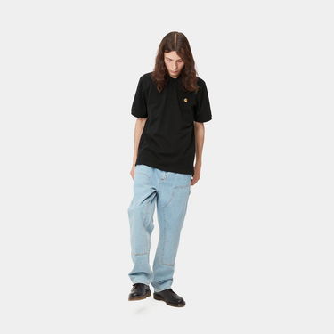 Polo skjorte Carhartt WIP S/S Chase Pique Polo Shirt Sort | I023807_00F_XX, 3