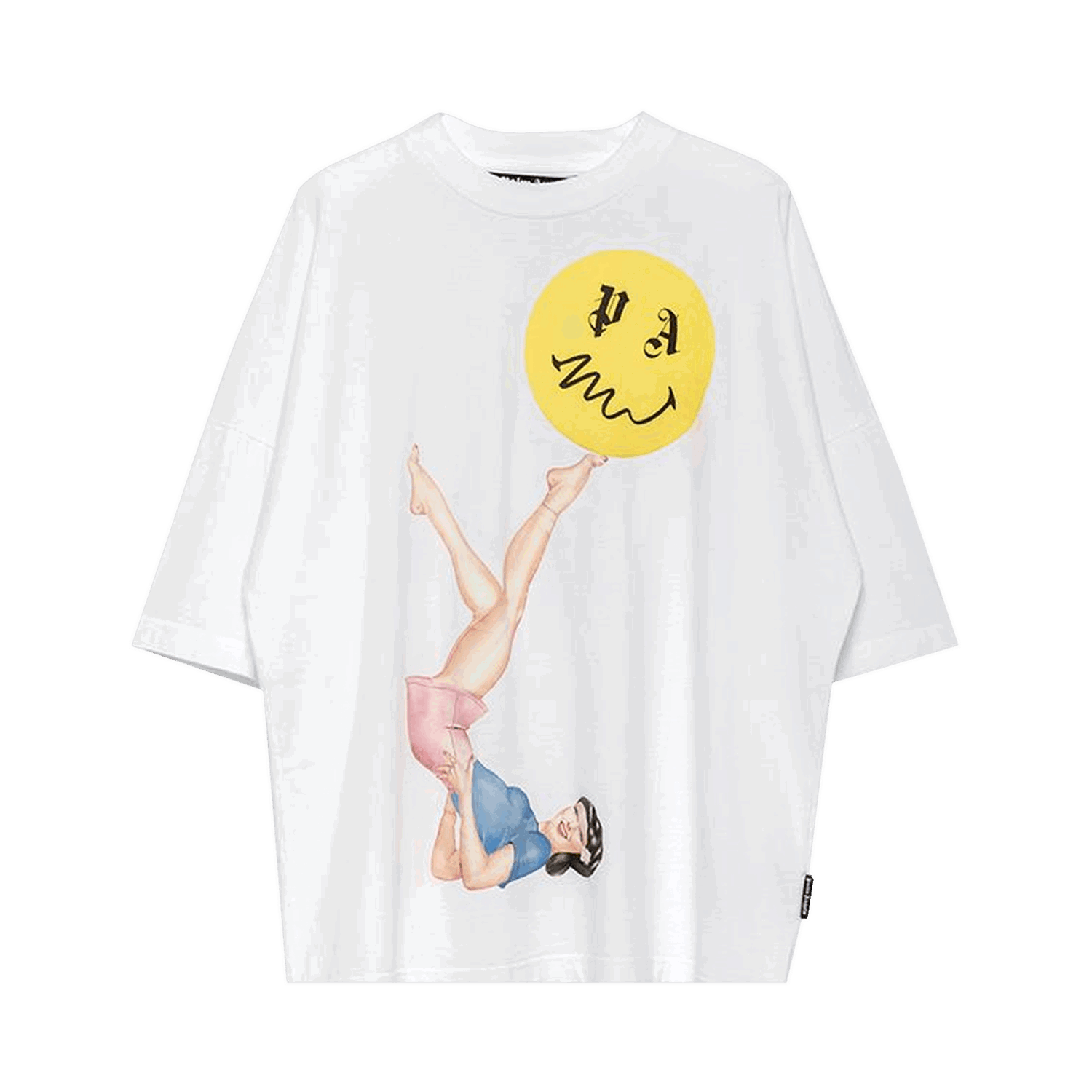 T-shirt Palm Angels Juggler Pin Up Logo T-Shirt Gul | PMAA041R21JER0020130, 0