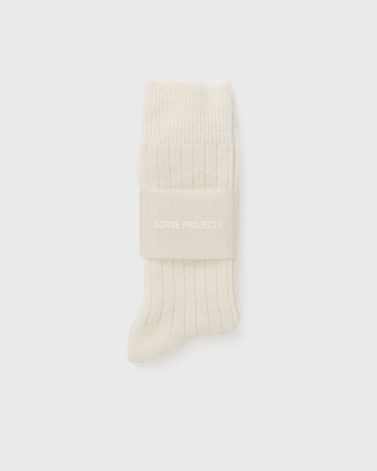 Sokker NORSE PROJECTS Bjarki Cashmere & Wool Blend Rib Socks Beige | N82-0070-ECRU, 1
