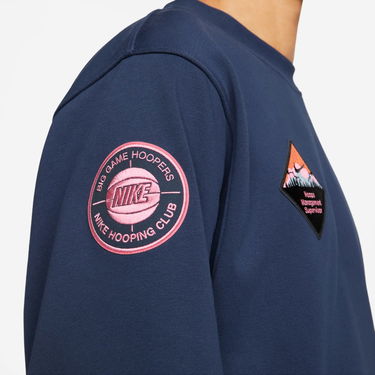 Sweatshirt Nike Dri-FIT Standard Issue Mørkeblå | DX0446-410, 6