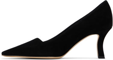 Skopleje Manolo Blahnik Manolo Blahnik Moiralo Suede Heels Sort | 225-1811, 2