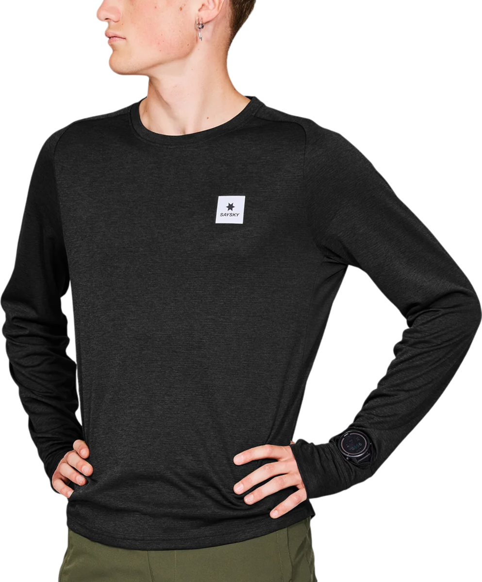 T-shirt Saysky Saysky Flow Long Sleeve T-Shirt Sort | mmrls60c9001, 0