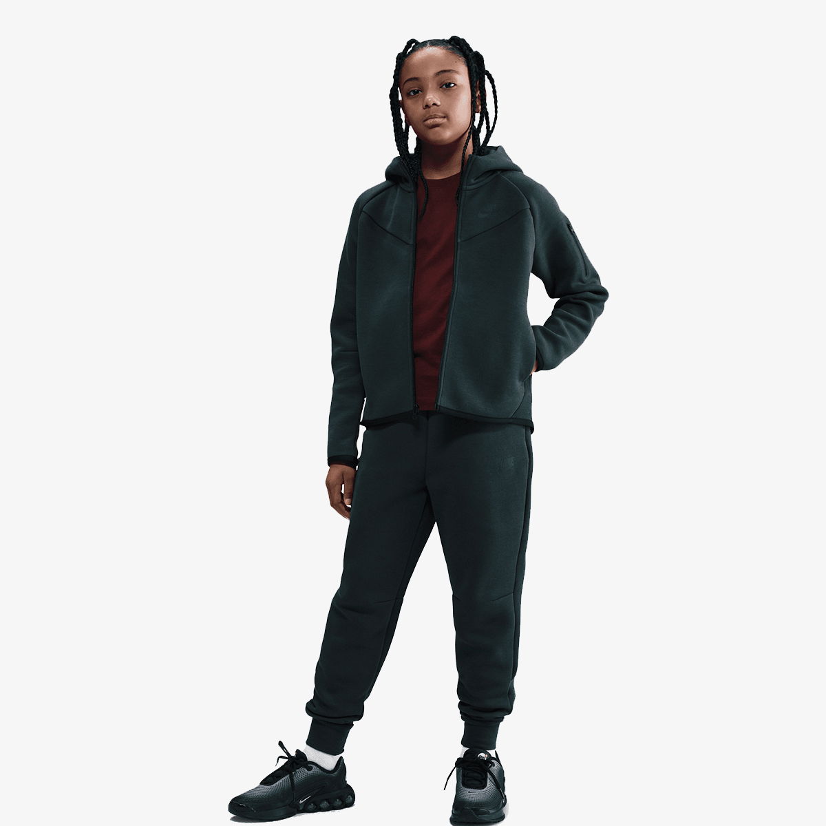 Træningsdragt Nike Nike Tech Fleece Full-Zip Hoodie and Joggers Set Grøn | HV8695-390, 0