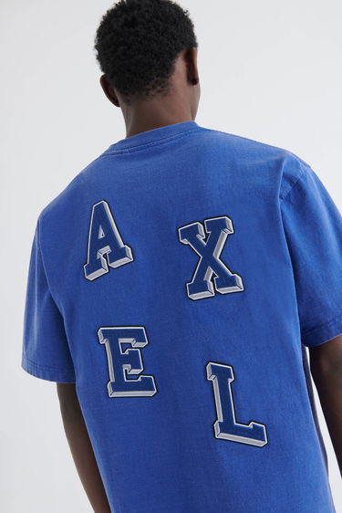 T-shirt AXEL ARIGATO Typo Embroidered T-Shirt Blå | A0787005, 5