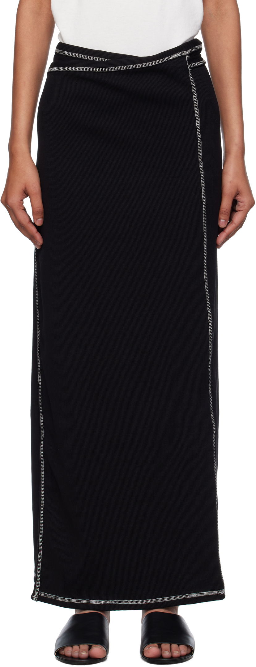 Nederdel Baserange Baserange Brig Maxi Skirt Sort | SSBR-CR-AU25