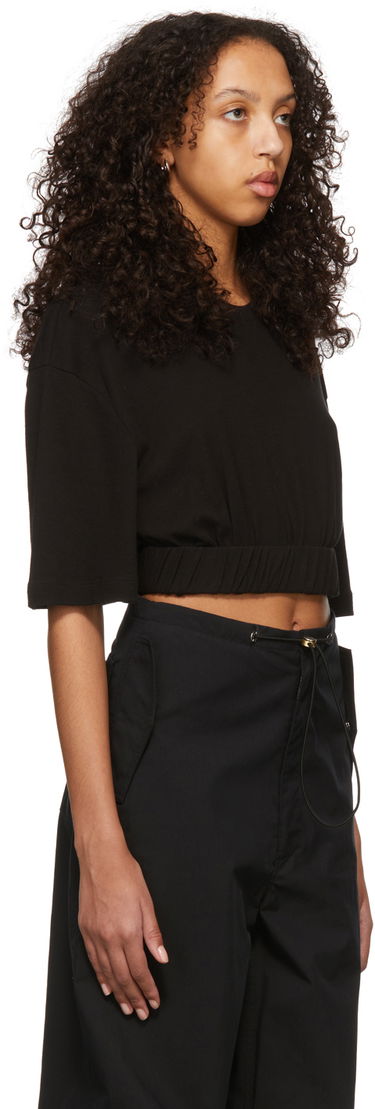 Crop top Dion Lee Cotton Cropped T-Shirt Beige | A3534S22, 4