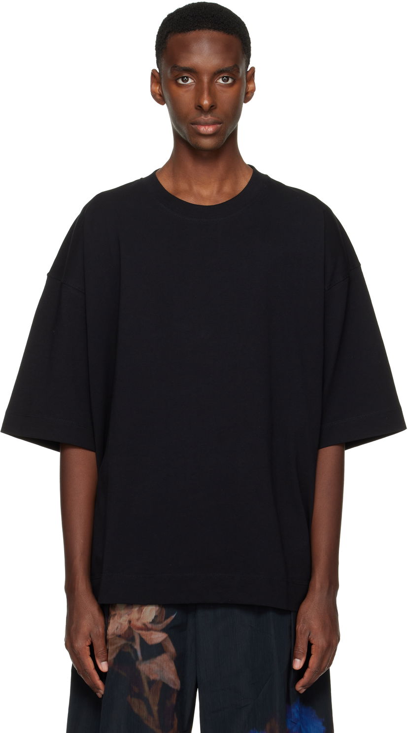 T-shirt Dries Van Noten Dries Van Noten Oversized T-shirt Sort | 252-021112-2603