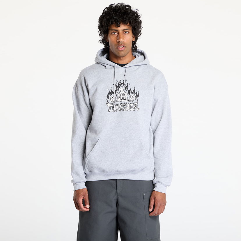 Sweatshirt Thrasher Thrasher Who Cares by Neckface Hoodie Grå | 145707