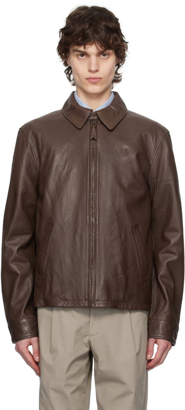 Jakke Polo by Ralph Lauren Polo Ralph Lauren Zip Leather Jacket Brun | 710671431002, 0