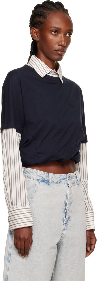 T-shirt We11done We11done Layered Twist T-Shirt Mørkeblå | WD-BL2-25-103-W-NV, 1