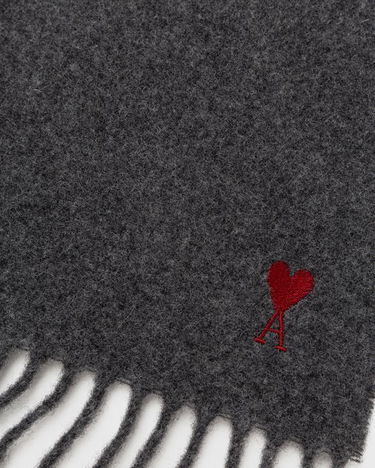 Tørklæde AMI Ami de Coeur Scarf Grå | BFUSF405.334-061, 3