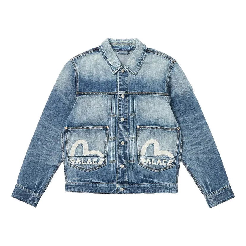 Jakke Palace Dice Denim Jacket Blå | 2ESPAM4DJ1147XXDNINDL