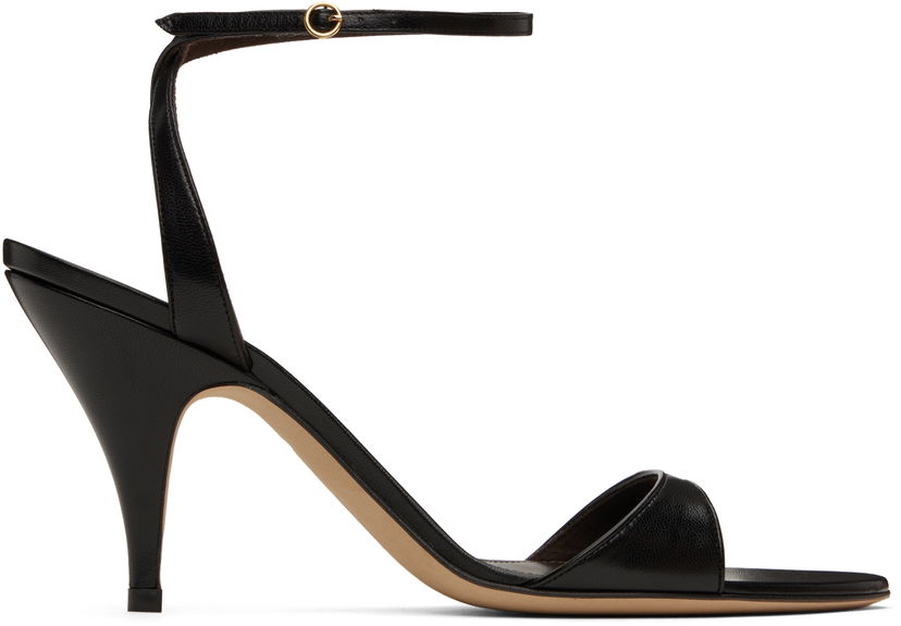 Tilbehør The Row The Row Vika Ankle Strap Heeled Sandals Sort | F1584-SL1