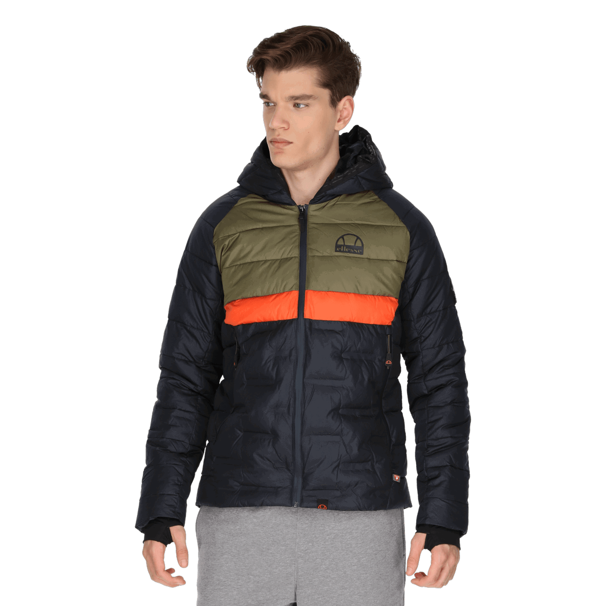 Puffer jakke Ellesse Hooded Quilted Jacket Flerfarvet | SXK11722-011, 0