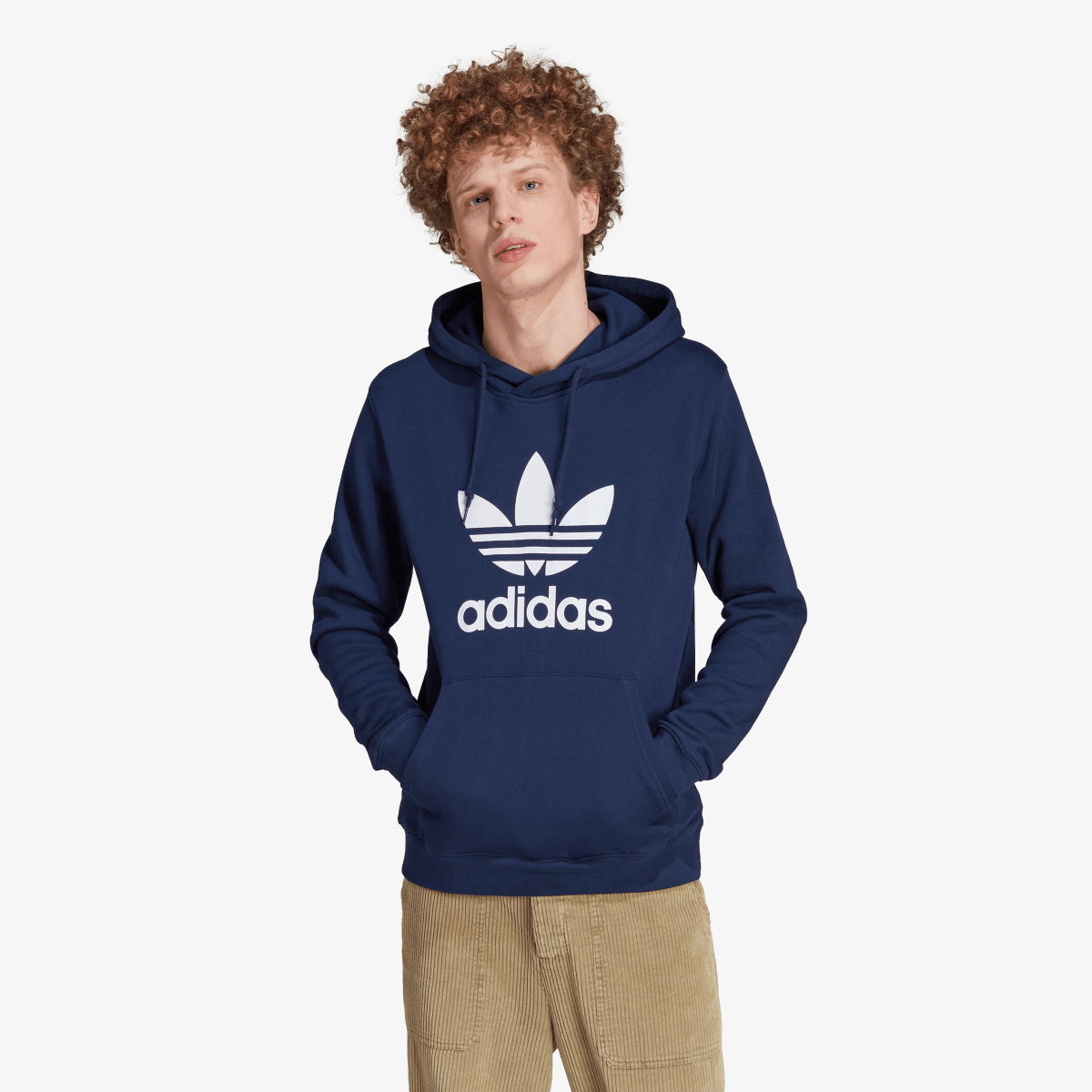 Sweatshirt adidas Originals Adicolor Classics Trefoil Hoodie Mørkeblå | IM4496, 0