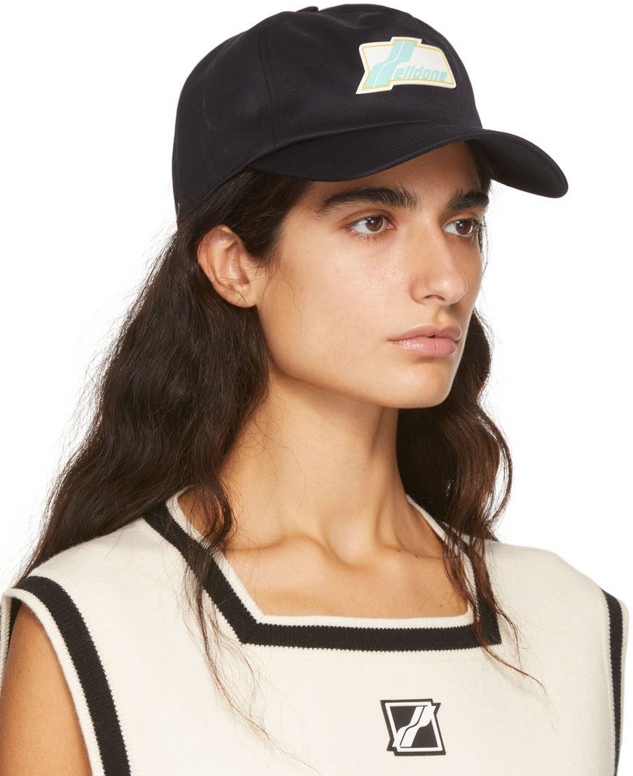 Kasket We11done We11done Logo Baseball Cap Sort | WD-AH1-22-409-U-NV, 1