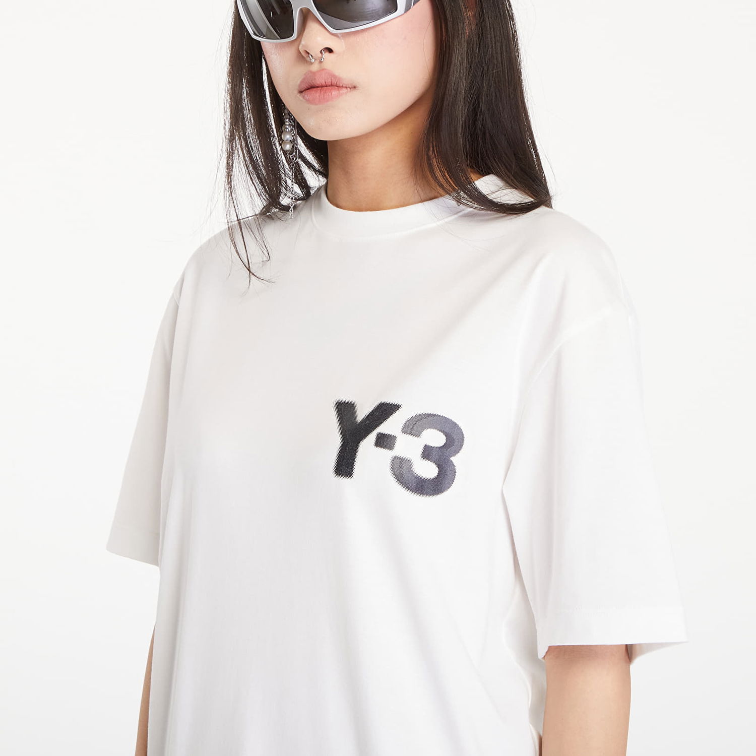 T-shirt Y-3 Logo Short Sleeve Tee UNISEX Core White Hvid | JE9281, 1