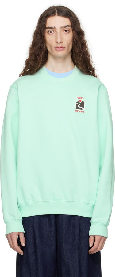 Sweatshirt Casablanca Casablanca Sunset Valley Sweatshirt Grøn | MPF25-JTP-293-04, 0