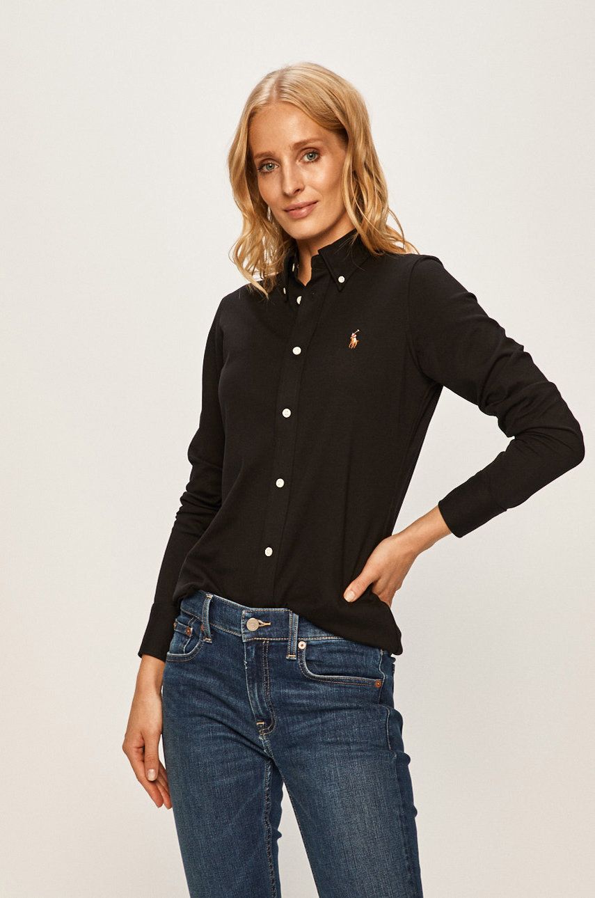 Skjorte Polo by Ralph Lauren Polo Ralph Lauren Regular Fit Classic Collar Shirt Sort | 211664427010, 0