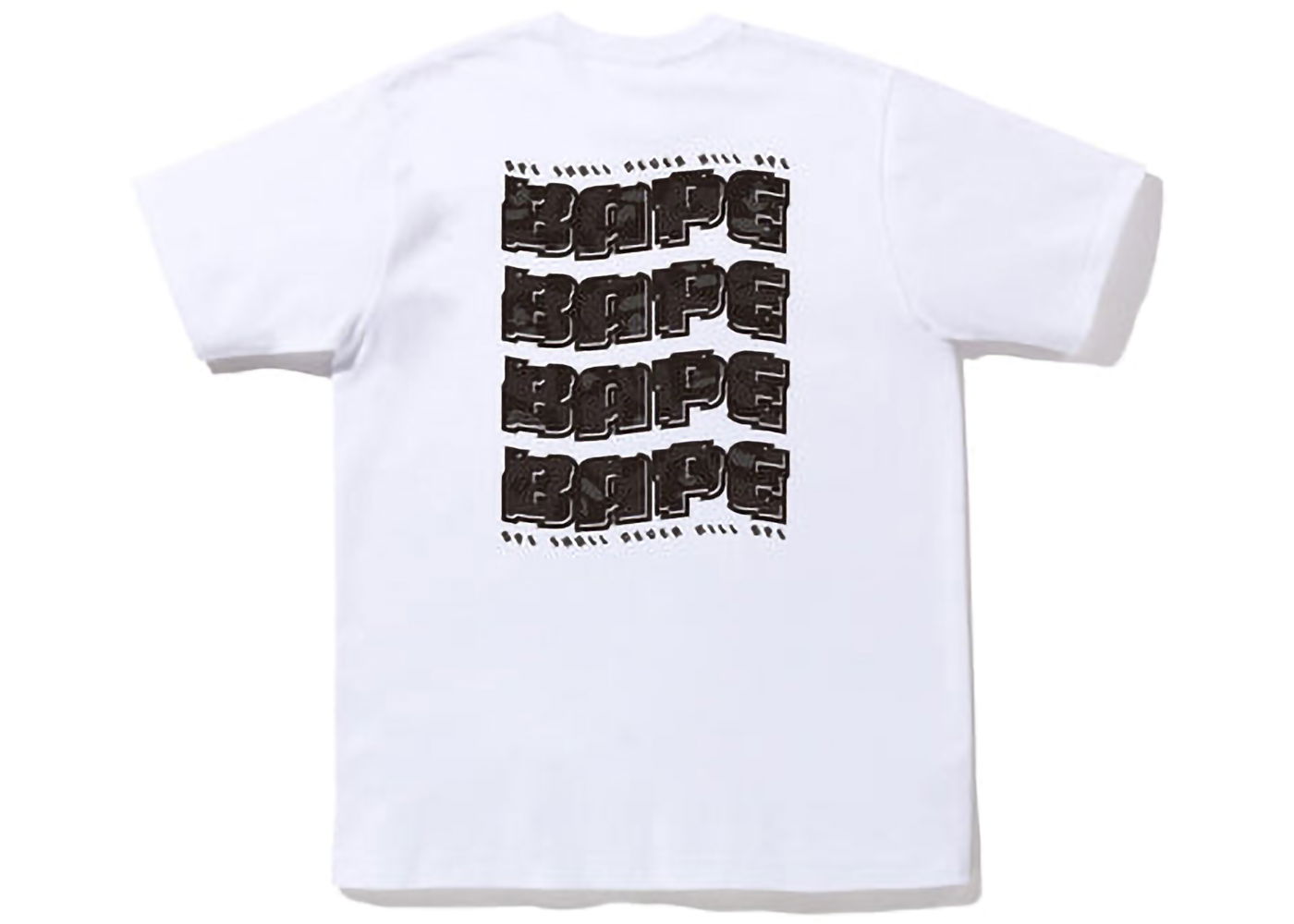 T-shirt BAPE Distortion Tee Hvid | 1I80-110-054, 0