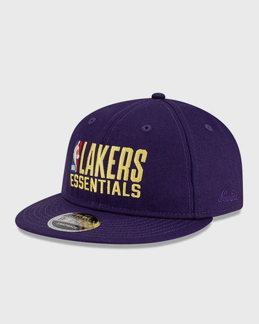 Kasket New Era Fear of God ESSENTIALS LOS ANGELES LAKERS 59FIFTY Retro Crown Flat Cap Lilla | 60792605, 0