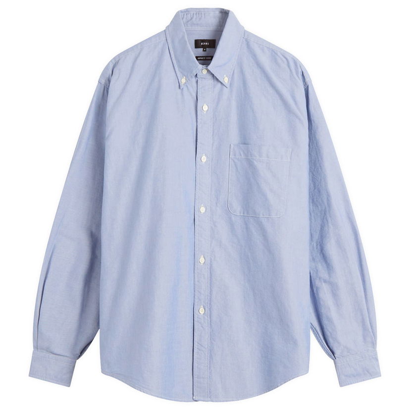 Skjorte BEAMS Heavy Oxford Button Down Shirt Blå | 1111-1213-301-75