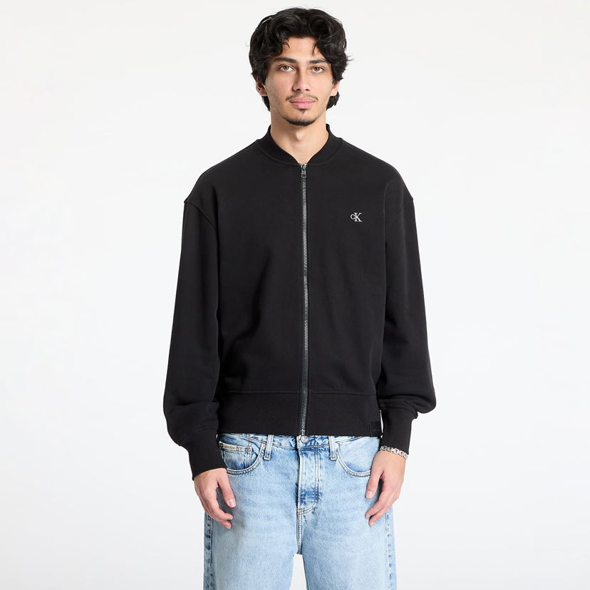 Sweatshirt CALVIN KLEIN Calvin Klein Jeans Heavyweight Embroidered Sweatshirt Sort | J30J326753 BEH