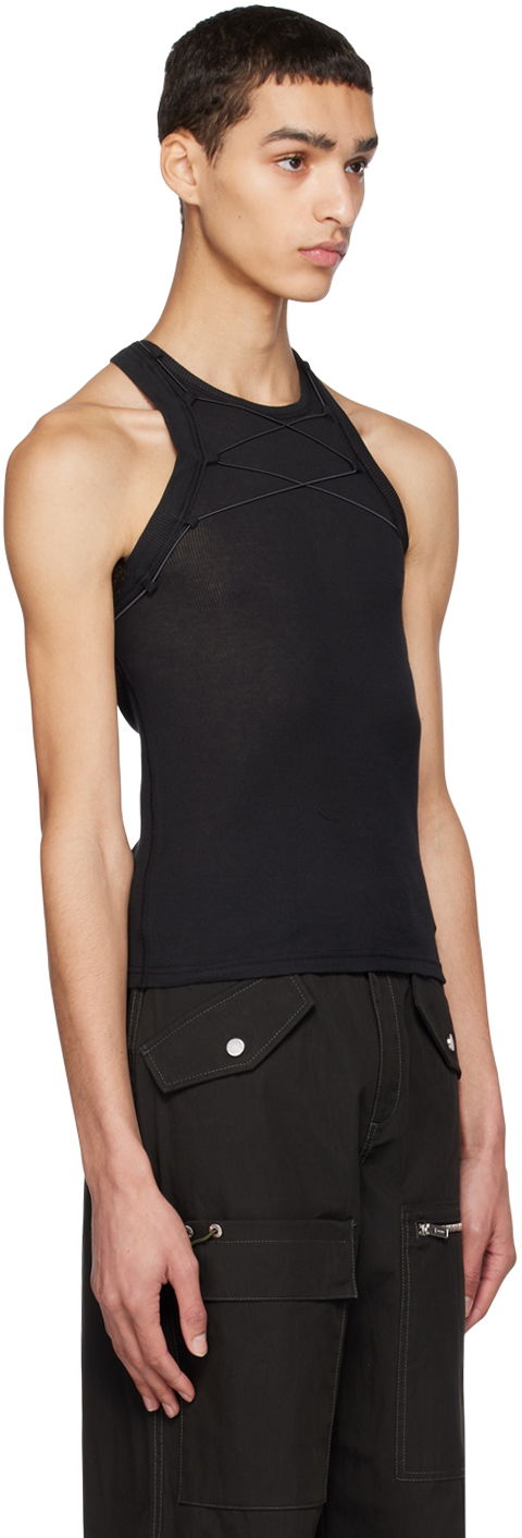 Tanktop Dion Lee Lace Tank Top Sort | C3099R23, 1