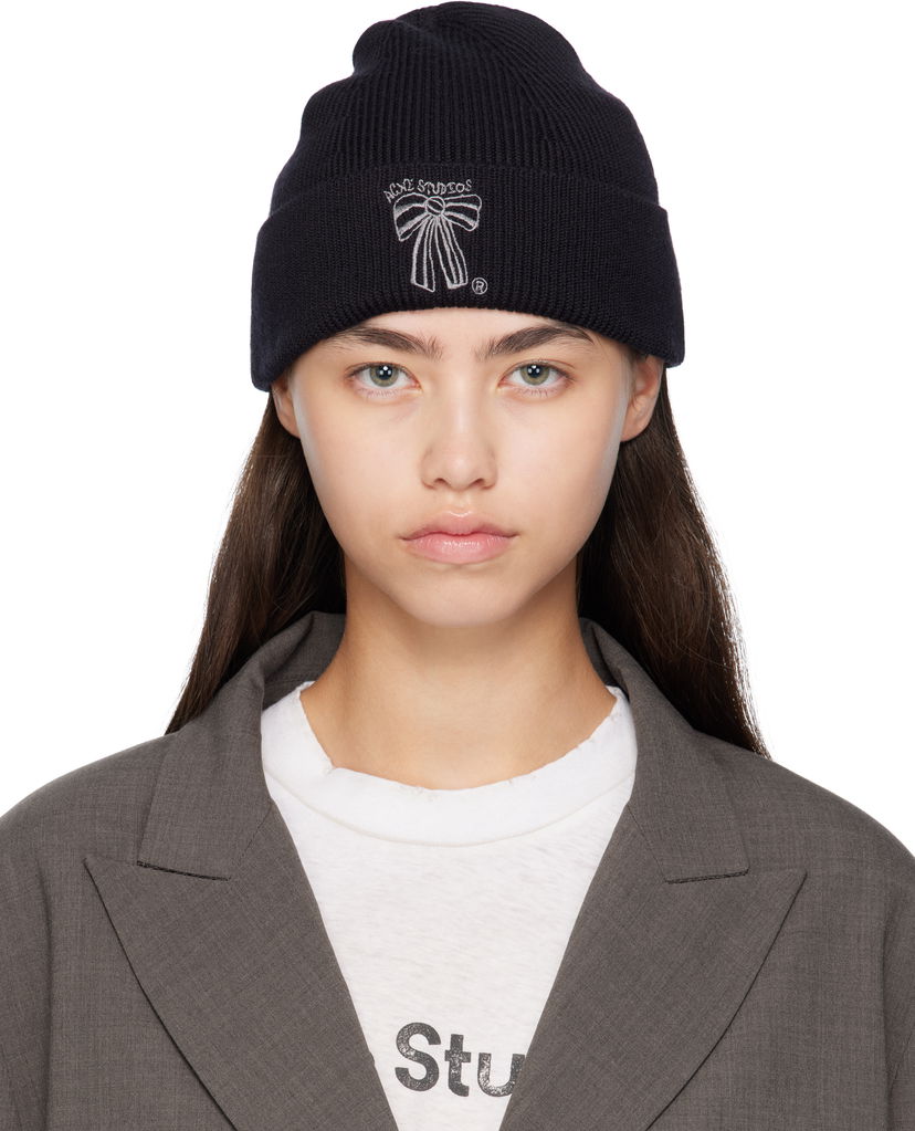 Beanie Acne Studios Acne Studios Merino Wool Beanie Sort | C40423-
