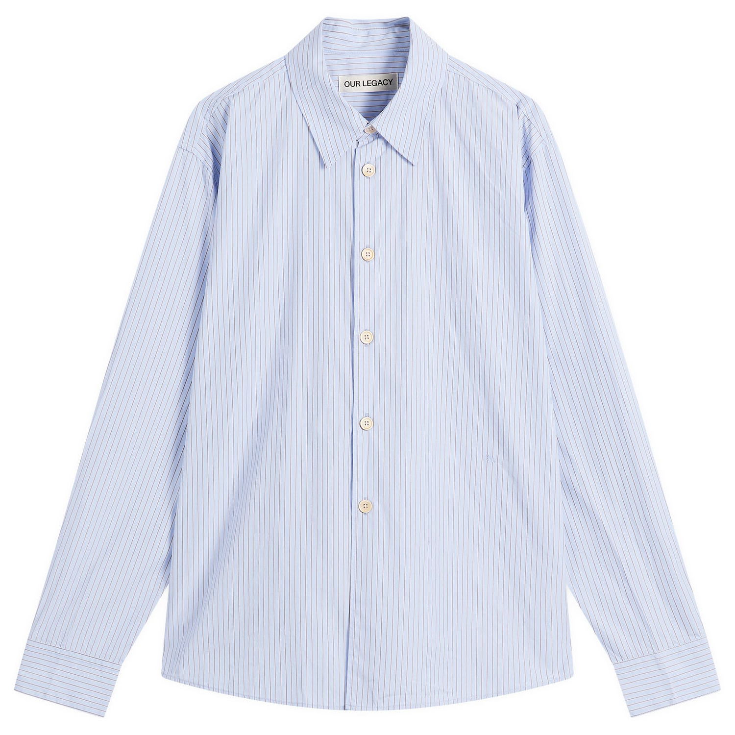 Skjorte OUR LEGACY Beyond Shirt Typewriter Stripe Poplin Blå | M4252BS, 1
