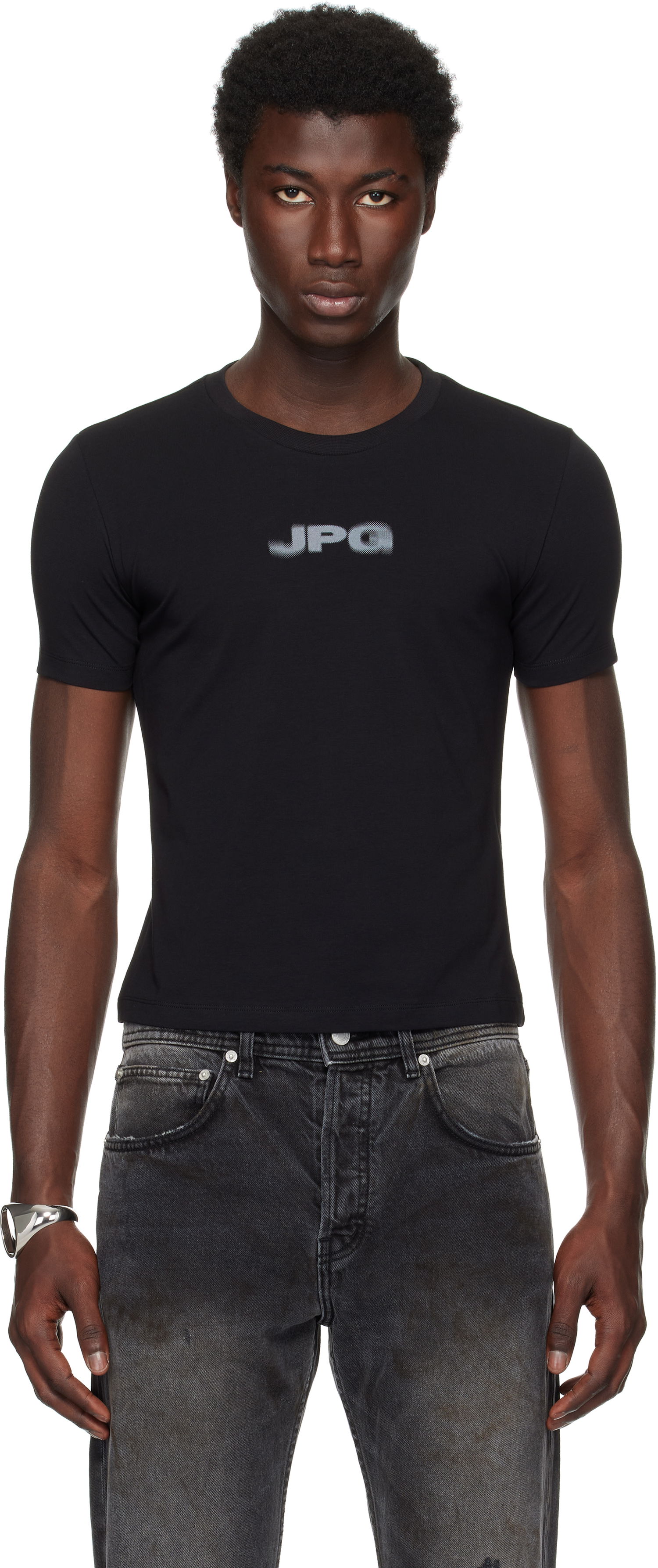 T-shirt Jean Paul Gaultier Jean Paul Gaultier 'The JPG' Baby Tee Sort | 25/03-W-TO300-J002-0004, 0